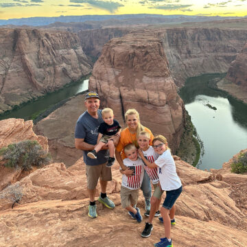 Dr Walton and family at Horseshoe Bend